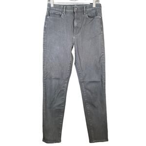 Uniqlo Womens Jeans Black Denim High Rise Ankle Cotton Polyester Blend Stretch 4